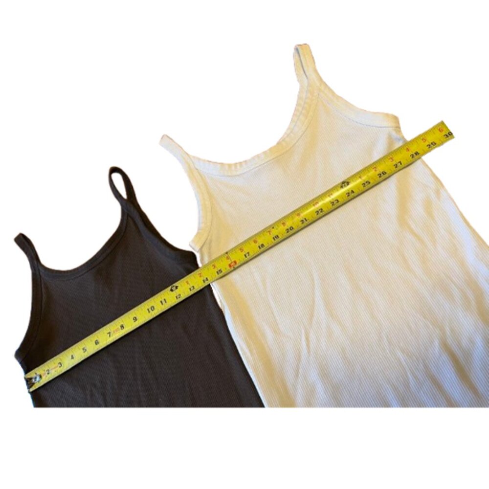 2 Long Ribbed Tank Dress Bundle - Picture 3 of 8